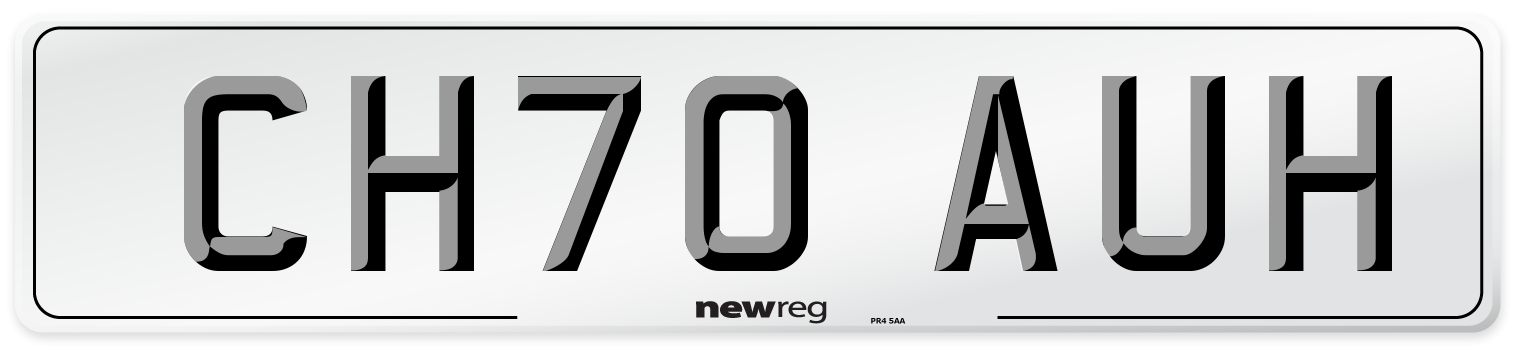 CH70 AUH Number Plate from New Reg